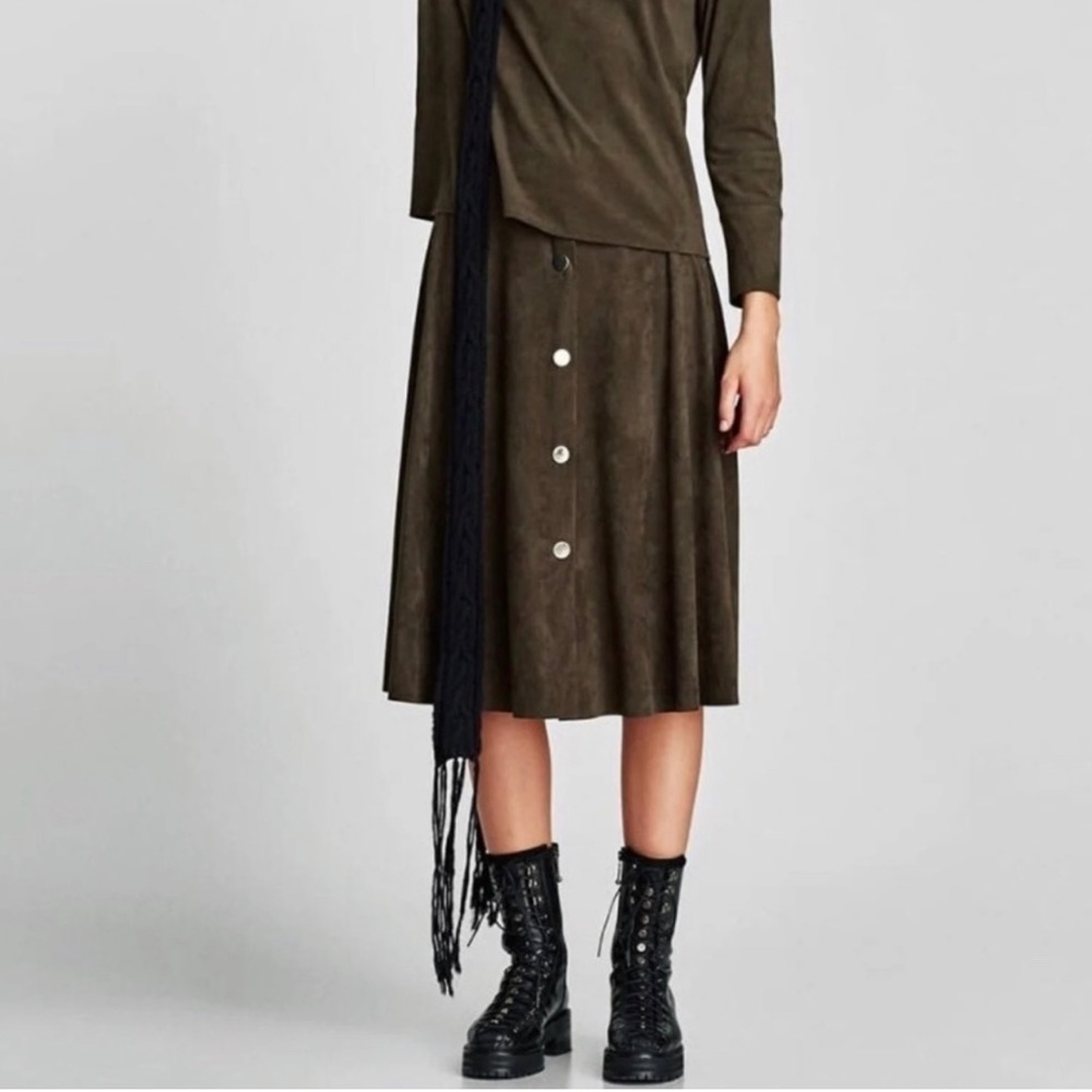 Zara Faux Suede skirt